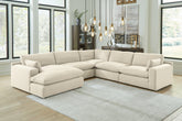 Hoover Furniture Outlet - Ashley Furniture - Elyza 5-Piece Sectional with Chaise - RAF 5-Piece Sectional with Chaise - 10006S6