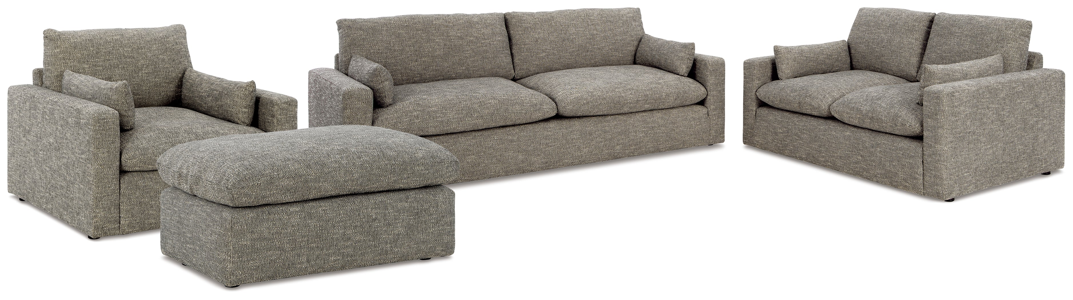Hoover Furniture Outlet - Ashley Furniture - Dramatic Sofa, Loveseat, Oversized Chair and Ottoman - Sofa, Loveseat, Oversized Chair and Ottoman - 11702U3