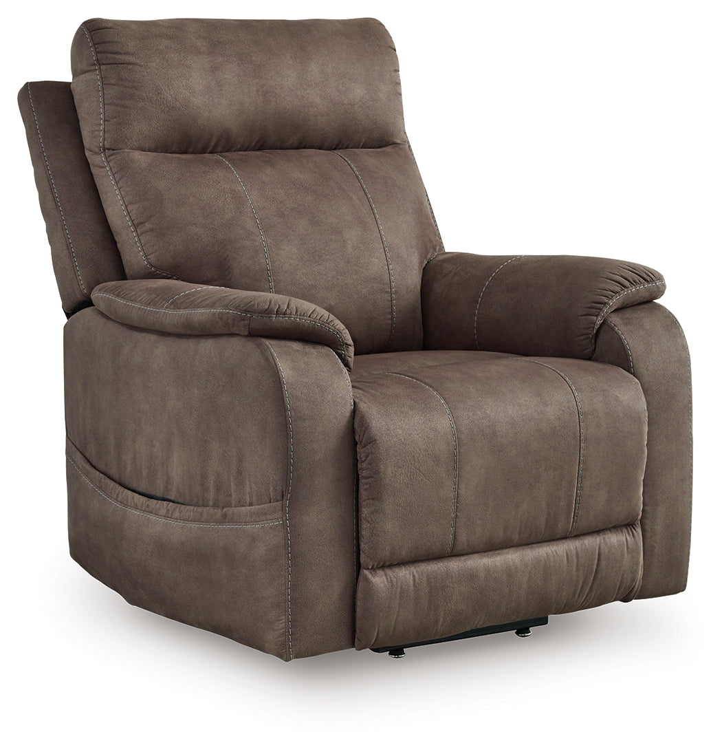 Hoover Furniture Outlet - Ashley Furniture - Crestmeade Power Lift Recliner - Power Lift Recliner / Fossil - 1350312