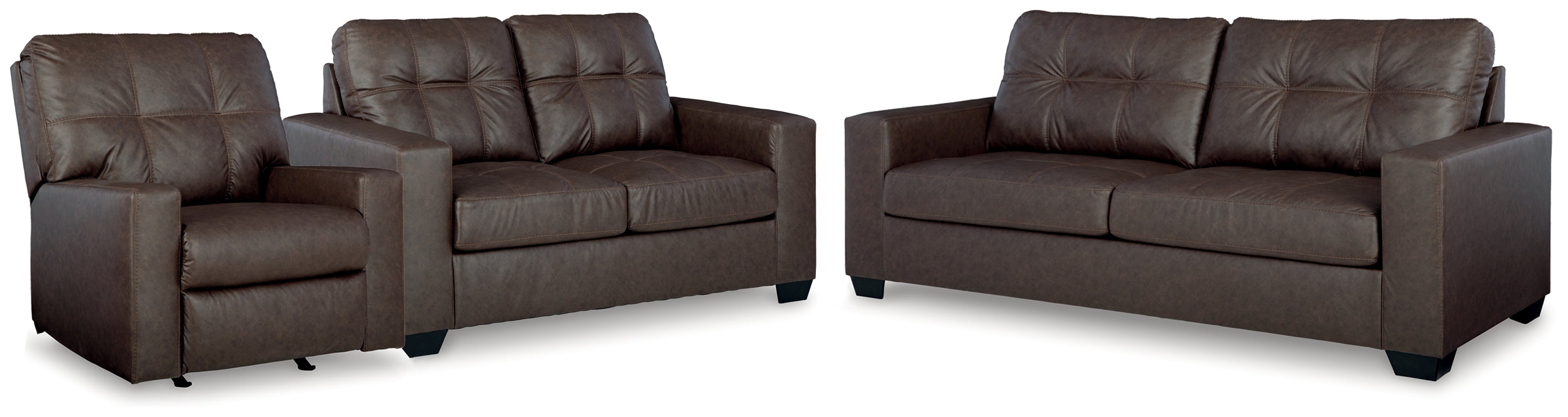 Hoover Furniture Outlet - Ashley Furniture - Barlin Mills Sofa, Loveseat and Recliner - Sofa, Loveseat and Recliner - 17003U2