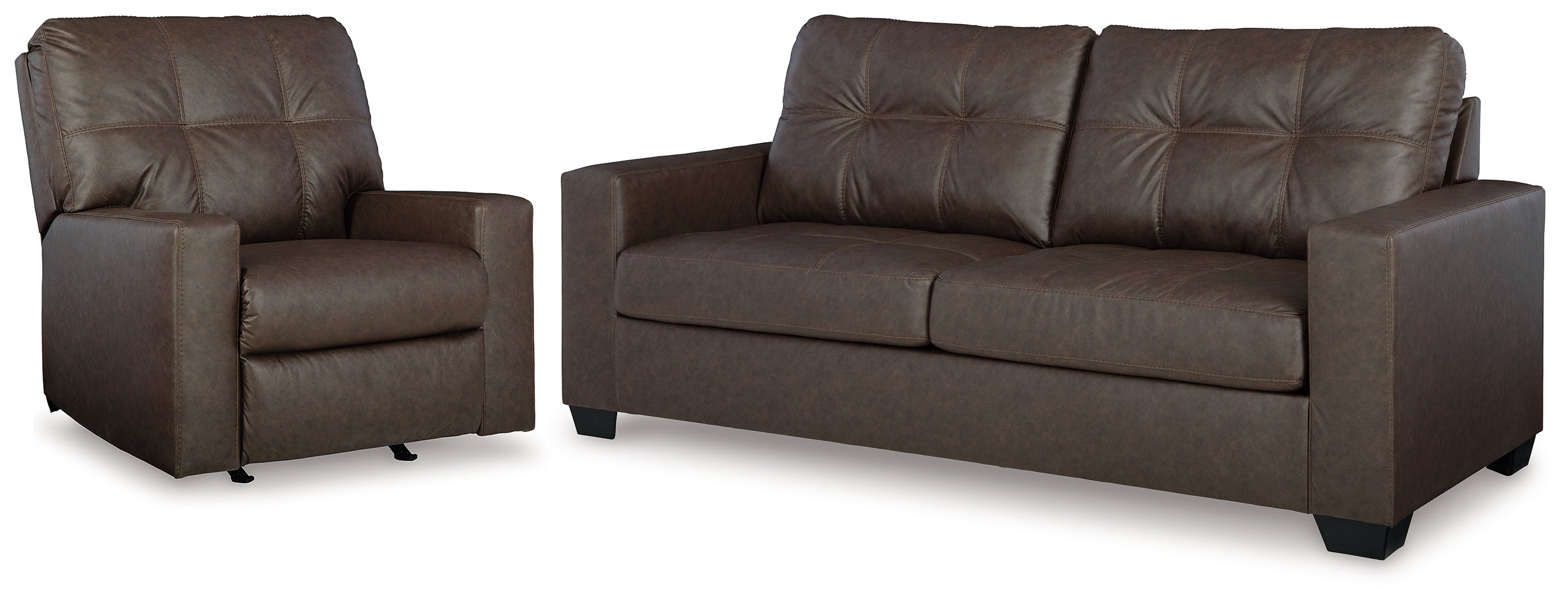 Hoover Furniture Outlet - Ashley Furniture - Barlin Mills Sofa and Recliner - Sofa and Recliner - 17003U3