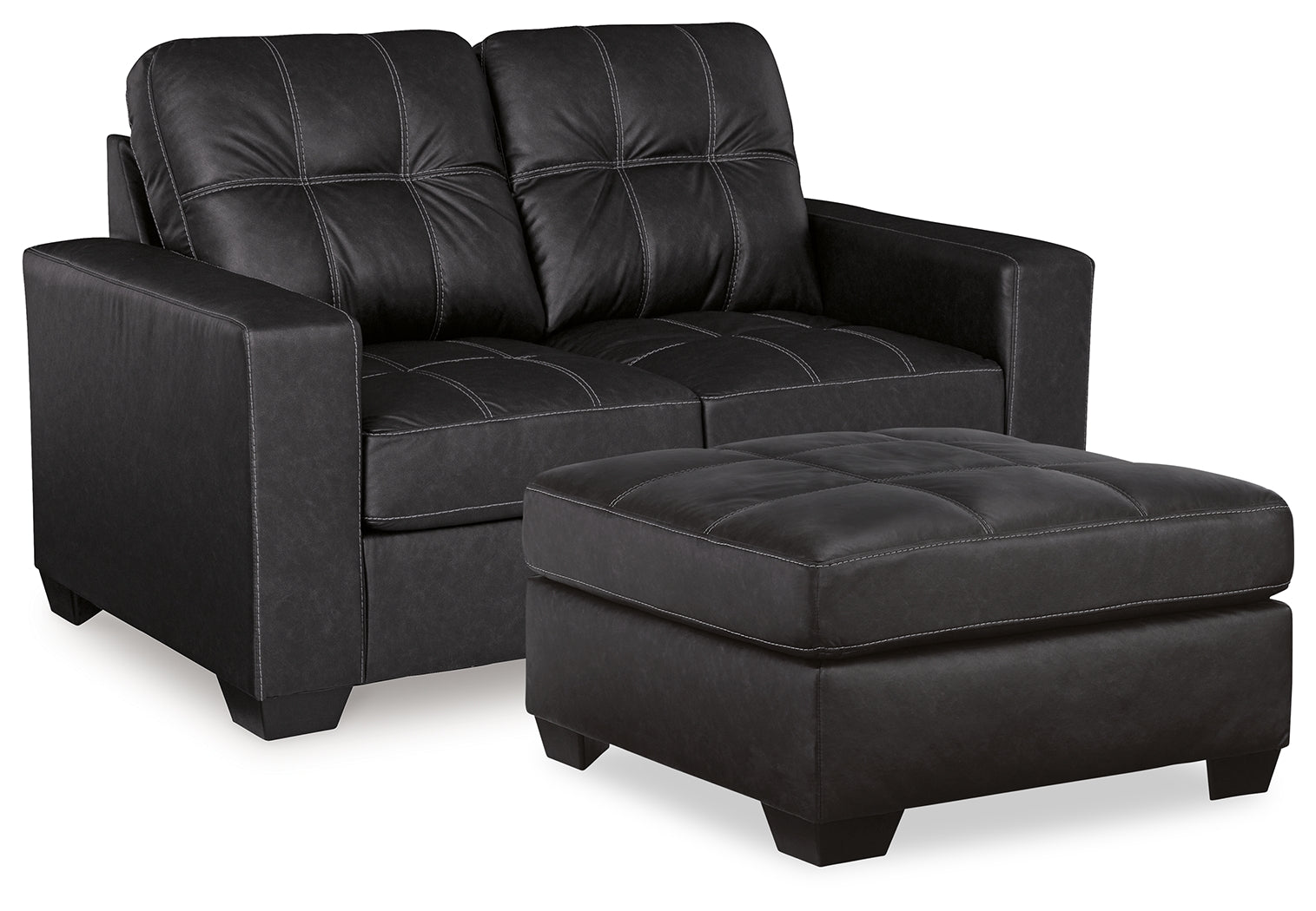 Hoover Furniture Outlet - Ashley Furniture - Barlin Mills Loveseat and Oversized Ottoman - Loveseat and Oversized Ottoman - 17004U3