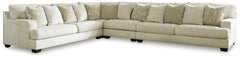 Hoover Furniture Outlet - Ashley Furniture - Rawcliffe 4-Piece Sectional - LAF 4-Piece Sectional / Parchment - 19604S2