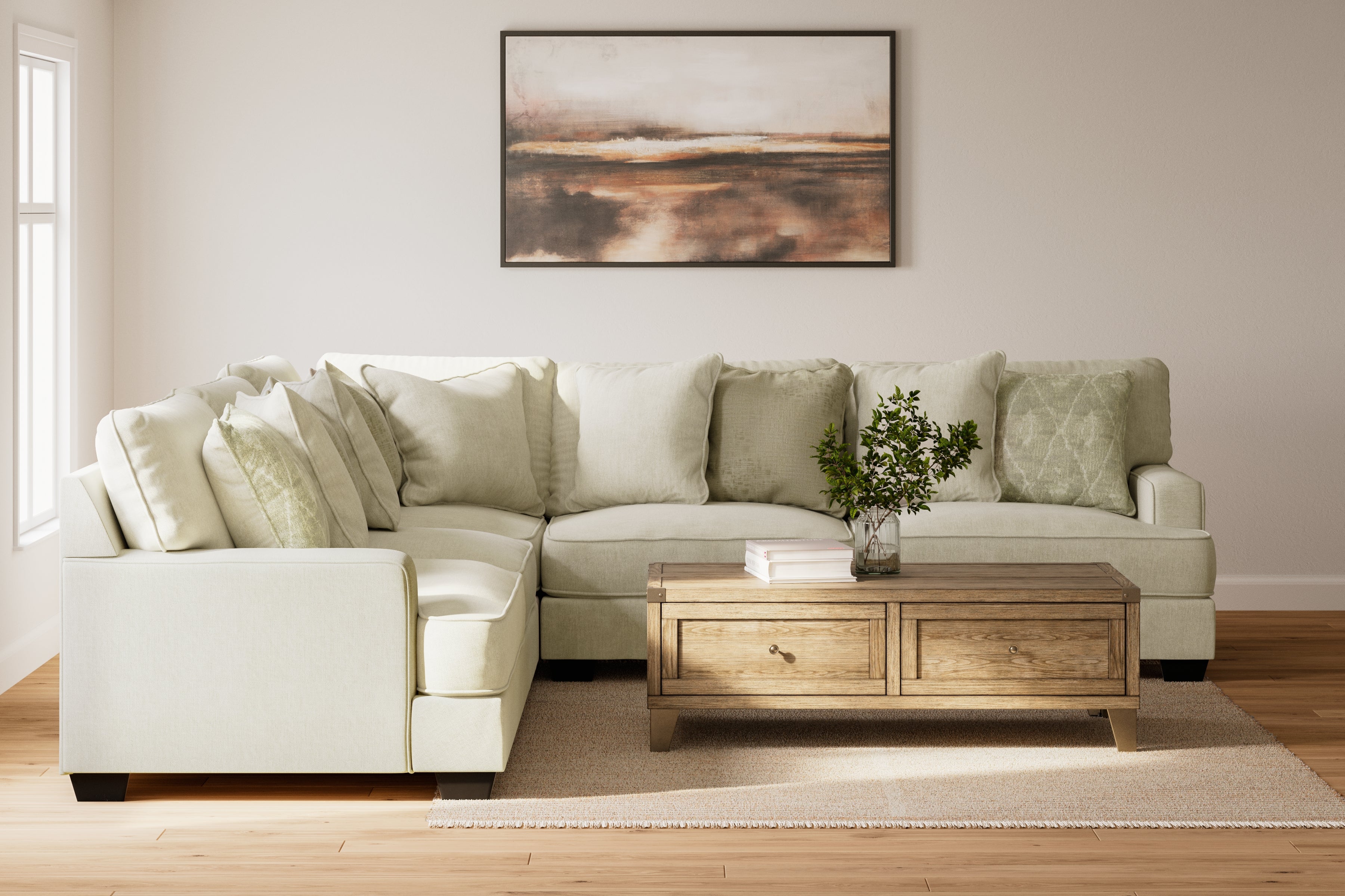 Hoover Furniture Outlet - Ashley Furniture - Rawcliffe 3-Piece Sectional - LAF 3-Piece Sectional - 19604S1
