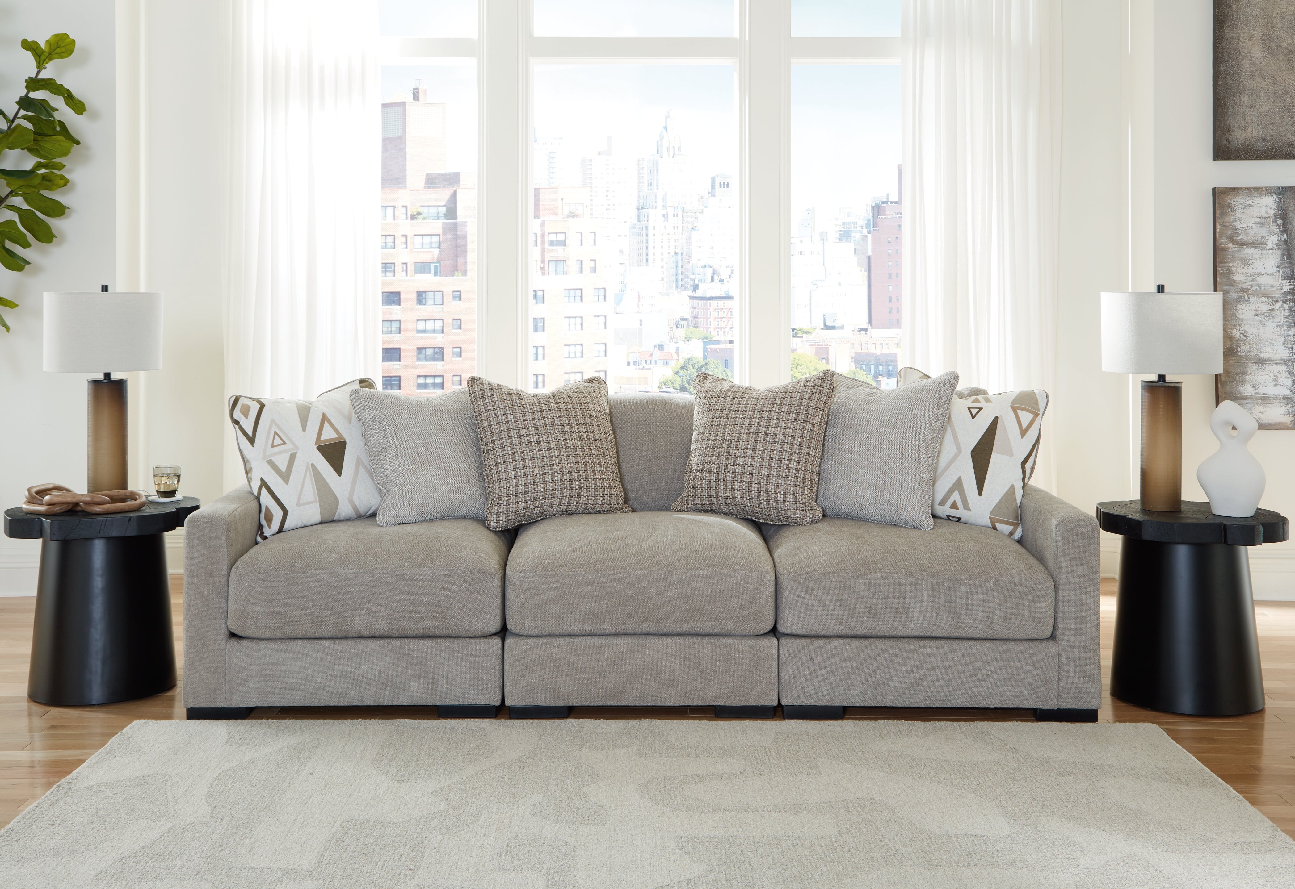 Hoover Furniture Outlet - Ashley Furniture - Aslan Court 3-Piece Sofa Sectional - RAF 3-Piece Sofa Sectional - 20305S2