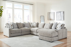 Hoover Furniture Outlet - Ashley Furniture - Aslan Court 6-Piece Sectional with Chaise - RAF 6-Piece Sectional with Chaise - 20305S7
