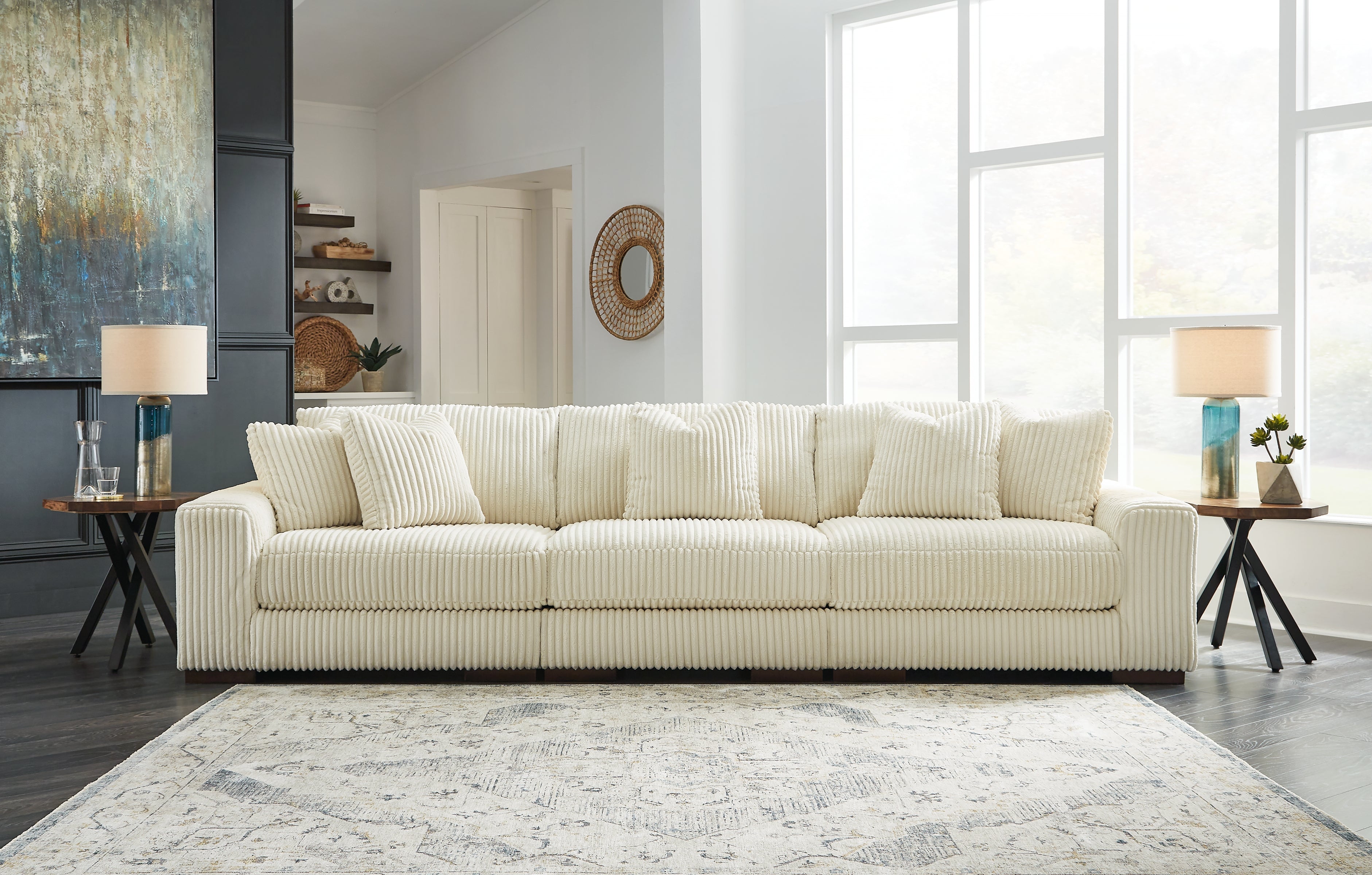 Hoover Furniture Outlet - Ashley Furniture - Lindyn 3-Piece Sectional Sofa - RAF 3-Piece Sectional Sofa - 21104S14