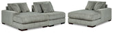 Hoover Furniture Outlet - Ashley Furniture - Lindyn 3-Piece Sectional with Double Chaise - RAF 3-Piece Sectional with Double Chaise - 21105S18