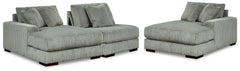 Hoover Furniture Outlet - Ashley Furniture - Lindyn 3-Piece Sectional with Double Chaise - RAF 3-Piece Sectional with Double Chaise - 21105S18