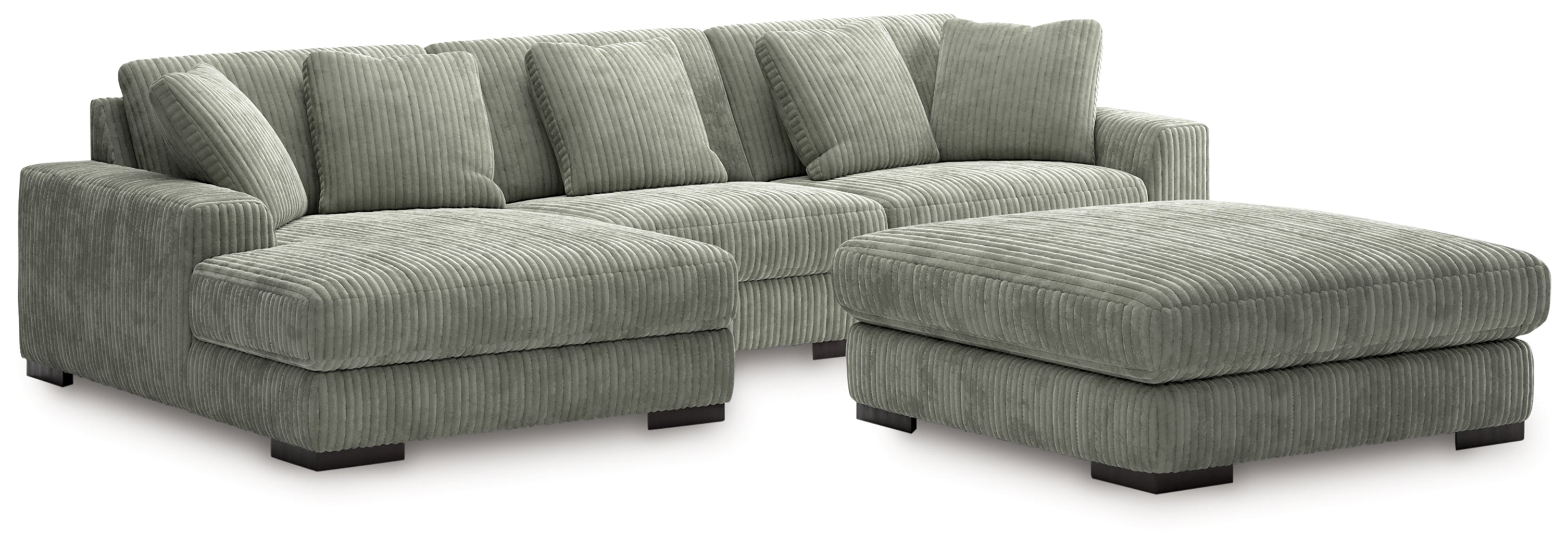 Hoover Furniture Outlet - Ashley Furniture - Lindyn 3-Piece Sectional with Ottoman - 3-Piece Sectional with Ottoman - 21105U10
