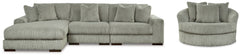 Hoover Furniture Outlet - Ashley Furniture - Lindyn 3-Piece Sectional and Oversized Swivel Accent Chair - 3-Piece Sectional and Oversized Swivel Accent Chair - 21105U6