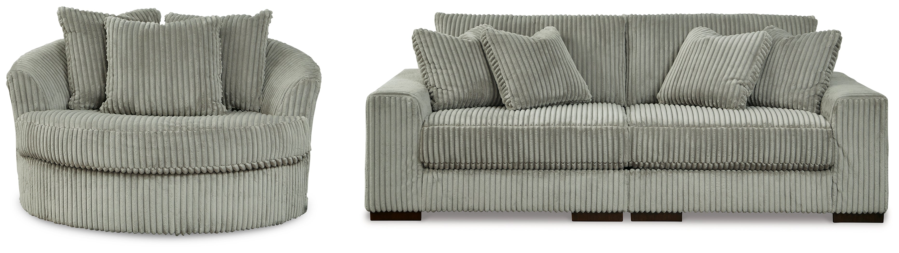 Hoover Furniture Outlet - Ashley Furniture - Lindyn 2-Piece Sectional Sofa and Oversized Swivel Accent Chair - 2-Piece Sectional Sofa and Oversized Swivel Accent Chair - 21105U3