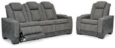 Hoover Furniture Outlet - Ashley Furniture - Next-Gen Durapella Power Reclining Sofa and Power Recliner - Power Reclining Sofa and Power Recliner - 22004U3