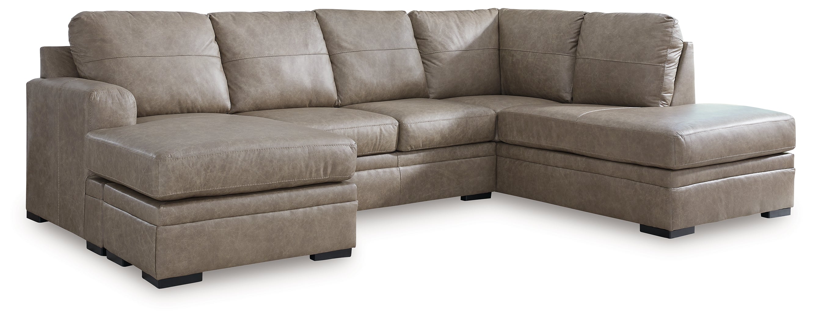 Hoover Furniture Outlet - Ashley Furniture - Amuleto 2-Piece Sectional with Chaise - RAF 2-Piece Sectional with Chaise / Desert - 22405S2