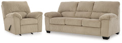 Hoover Furniture Outlet - Ashley Furniture - SimpleJoy Sofa and Recliner - Sofa and Recliner - 24203U2