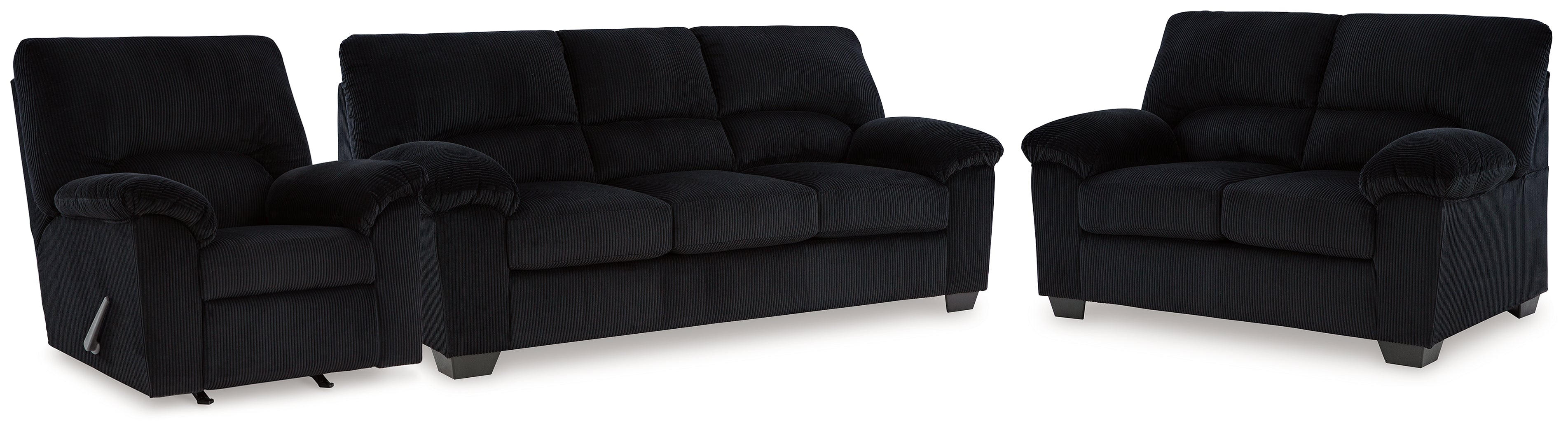 Hoover Furniture Outlet - Ashley Furniture - SimpleJoy Sofa, Loveseat and Recliner - Sofa, Loveseat and Recliner - 24204U2