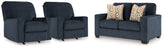 Hoover Furniture Outlet - Ashley Furniture - Aviemore Loveseat and 2 Recliners - Loveseat and 2 Recliners - 24303U4