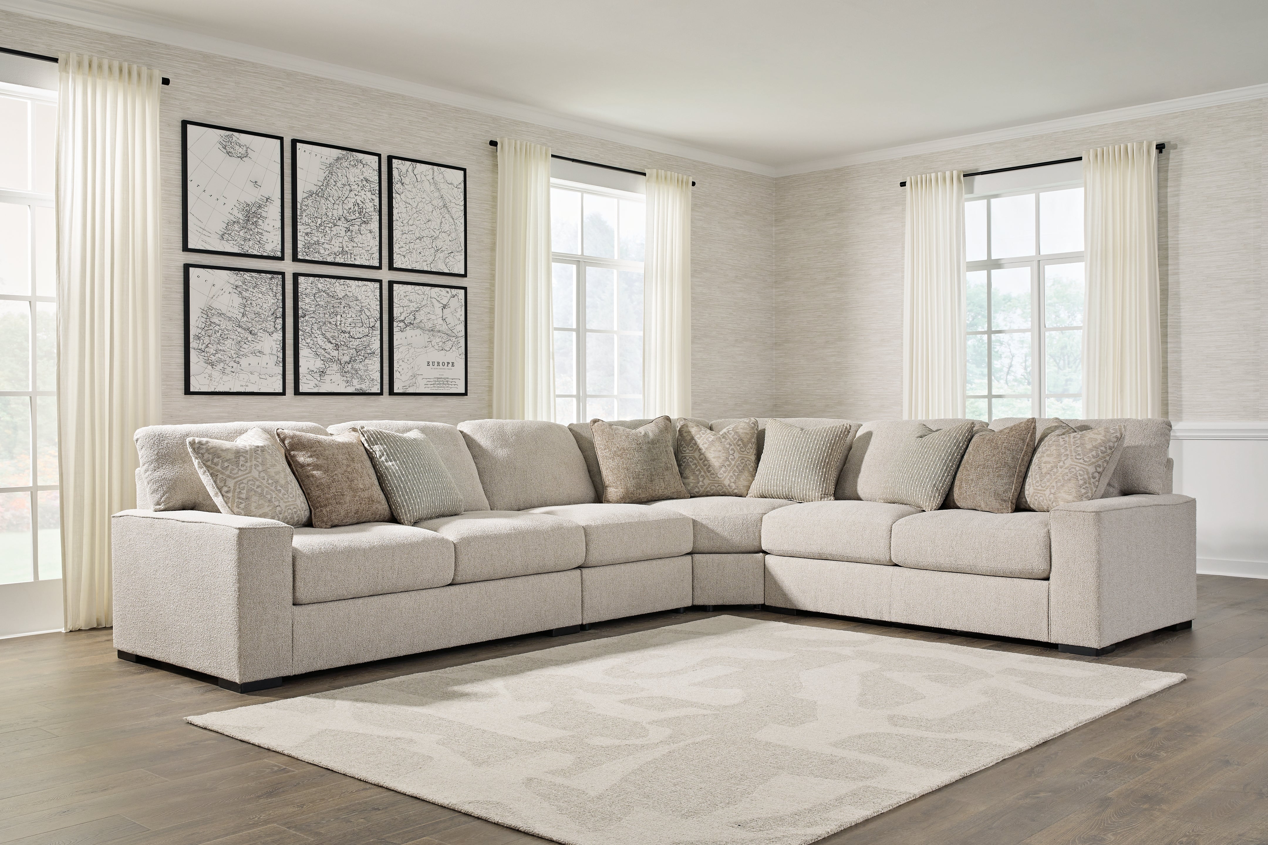 Hoover Furniture Outlet - Ashley Furniture - Ballyton 4-Piece Sectional - RAF 4-Piece Sectional - 25102S2