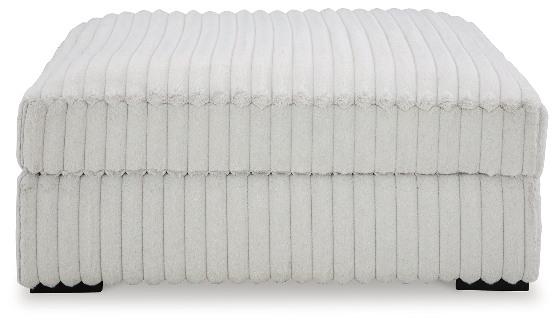 Hoover Furniture Outlet - Ashley Furniture - Stupendous 4-Piece Sectional and Oversized Accent Ottoman - 4-Piece Sectional and Oversized Accent Ottoman / Alloy - 25903U3