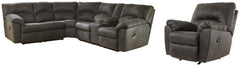 Hoover Furniture Outlet - Ashley Furniture - Tambo 2-Piece Sectional with Recliner - 2-Piece Sectional with Recliner - 27801U1