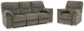 Hoover Furniture Outlet - Ashley Furniture - Alphons Reclining Sofa and Recliner - Reclining Sofa and Recliner - 28201U3