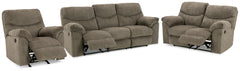 Hoover Furniture Outlet - Ashley Furniture - Alphons Reclining Sofa, Loveseat and Recliner - Reclining Sofa, Loveseat and Recliner - 28201U2