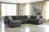 Hoover Furniture Outlet - Ashley Furniture - Ambee 3-Piece Sectional with Chaise - RAF 3-Piece Sectional with Chaise - 28620S1