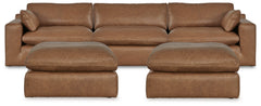 Hoover Furniture Outlet - Ashley Furniture - Emilia 3-Piece Sectional and 2 Ottomans - 3-Piece Sectional and 2 Ottomans - 30901U2