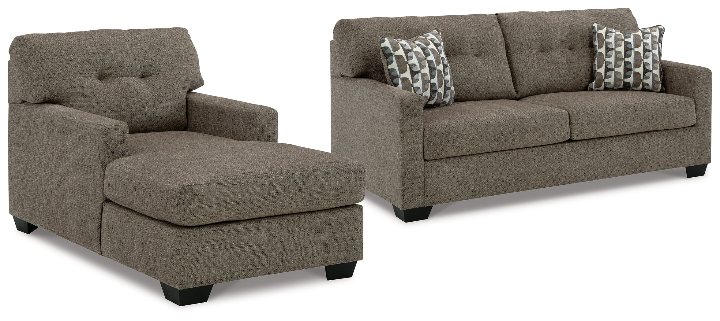 Hoover Furniture Outlet - Ashley Furniture - Mahoney Full Sofa Sleeper and Chaise - Full Sofa Sleeper and Chaise - 31005U3
