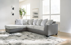 Hoover Furniture Outlet - Ashley Furniture - Clairette Court 2-Piece Sectional with Chaise - RAF 2-Piece Sectional with Chaise - 31503S1