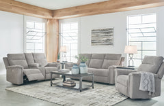 Hoover Furniture Outlet - Ashley Furniture - Barnsana Power Reclining Sofa, Loveseat and Recliner - Power Reclining Sofa, Loveseat and Recliner - 33201U2