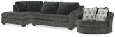 Hoover Furniture Outlet - Ashley Furniture - Biddeford 2-Piece Sectional and Oversized Swivel Accent Chair - 2-Piece Sectional and Oversized Swivel Accent Chair - 35504U2