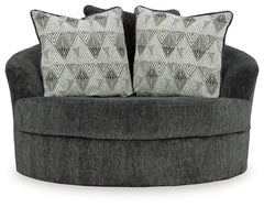 Biddeford 2-Piece Sectional and Oversized Swivel Accent Chair