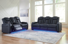 Hoover Furniture Outlet - Ashley Furniture - Fyne-Dyme Power Reclining Sofa and Loveseat - Power Reclining Sofa and Loveseat - 36603U1