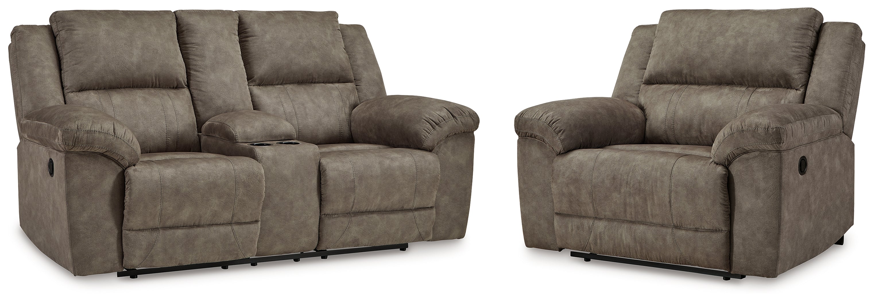 Hoover Furniture Outlet - Ashley Furniture - Laresview Reclining Loveseat and Oversized Recliner - Reclining Loveseat and Oversized Recliner - 37203U2