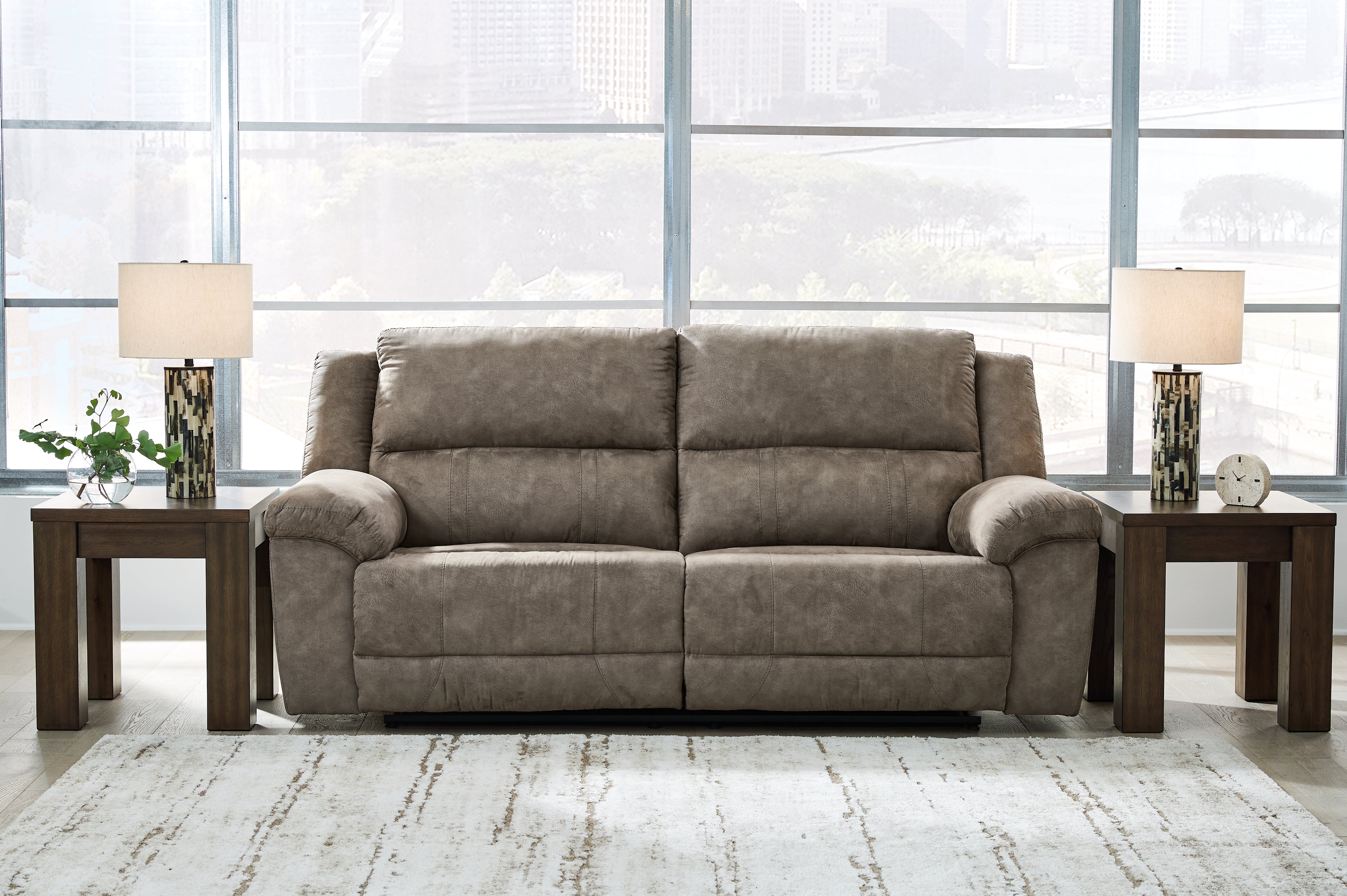 Hoover Furniture Outlet - Ashley Furniture - Laresview Reclining Sofa - 2 Seat Reclining Sofa - 3720381