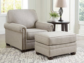 Hoover Furniture Outlet - Ashley Furniture - Gaelon Chair and Ottoman - Chair and Ottoman - 37307U2