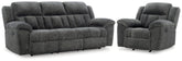 Hoover Furniture Outlet - Ashley Furniture - Frohn Reclining Sofa and Recliner - Reclining Sofa and Recliner - 37406U2