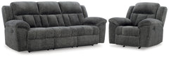 Hoover Furniture Outlet - Ashley Furniture - Frohn Reclining Sofa and Recliner - Reclining Sofa and Recliner - 37406U2
