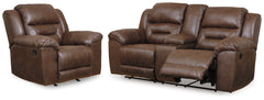 Hoover Furniture Outlet - Ashley Furniture - Stoneland Reclining Loveseat and Recliner - Reclining Loveseat and Recliner - 39904U5