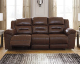 Hoover Furniture Outlet - Ashley Furniture - Stoneland Power Reclining Sofa - Reclining Power Sofa - 3990487