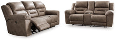 Hoover Furniture Outlet - Ashley Furniture - Stoneland Power Reclining Sofa and Loveseat - Power Reclining Sofa and Loveseat - 39905U3