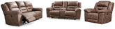 Hoover Furniture Outlet - Ashley Furniture - Stoneland Power Reclining Sofa, Loveseat and Recliner - Power Reclining Sofa, Loveseat and Recliner - 39905U5