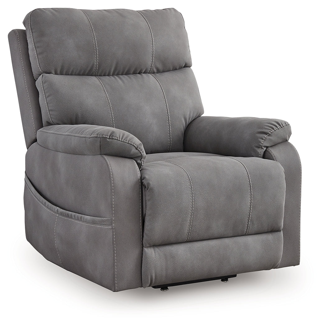 Hoover Furniture Outlet - Ashley Furniture - Next-Gen Durapella Power Lift Recliner - Power Lift Recliner / Sand - 4070912