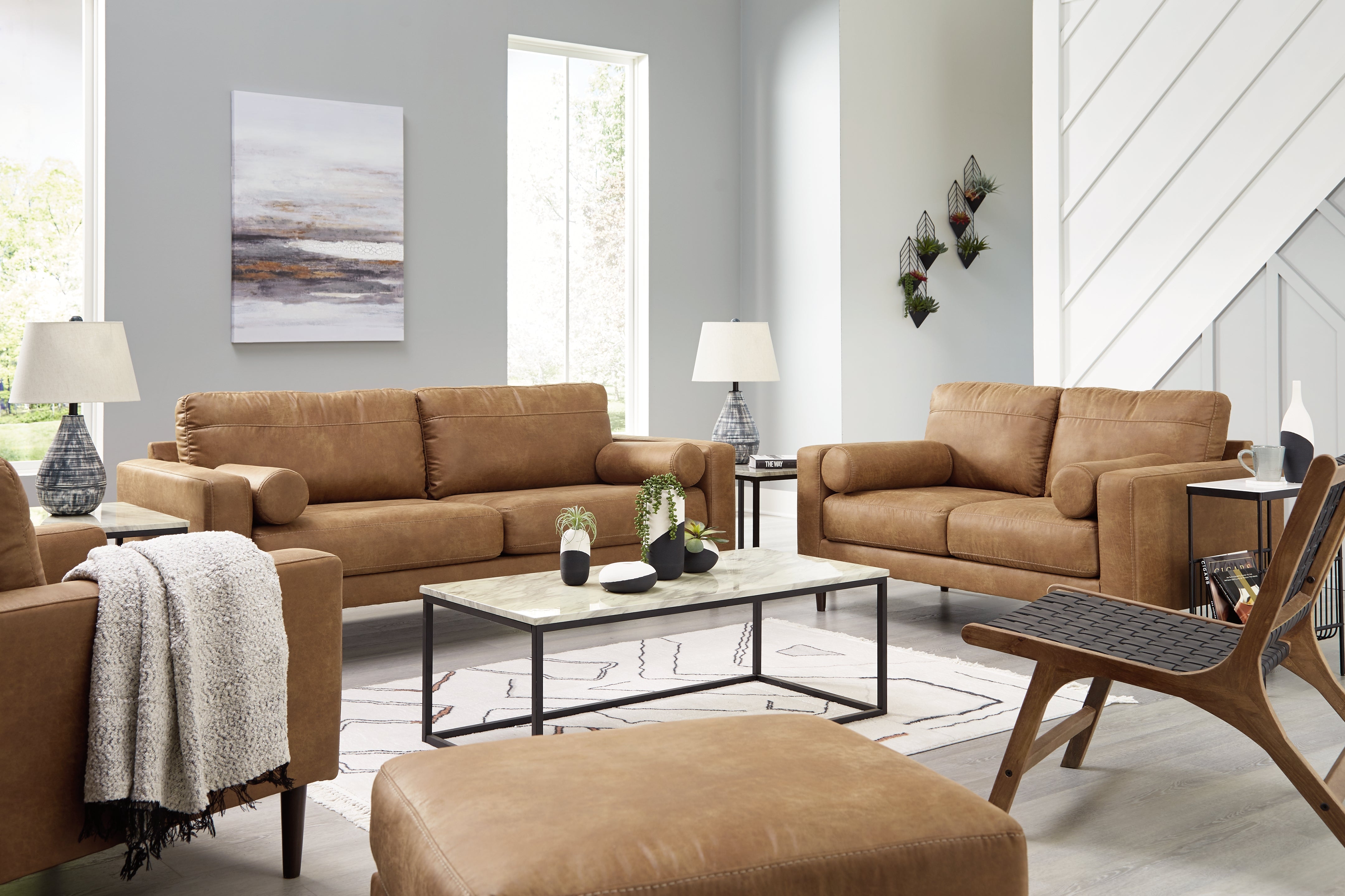 Hoover Furniture Outlet - Ashley Furniture - Telora Sofa, Loveseat, Chair and Ottoman - Sofa, Loveseat, Chair and Ottoman - 41002U3