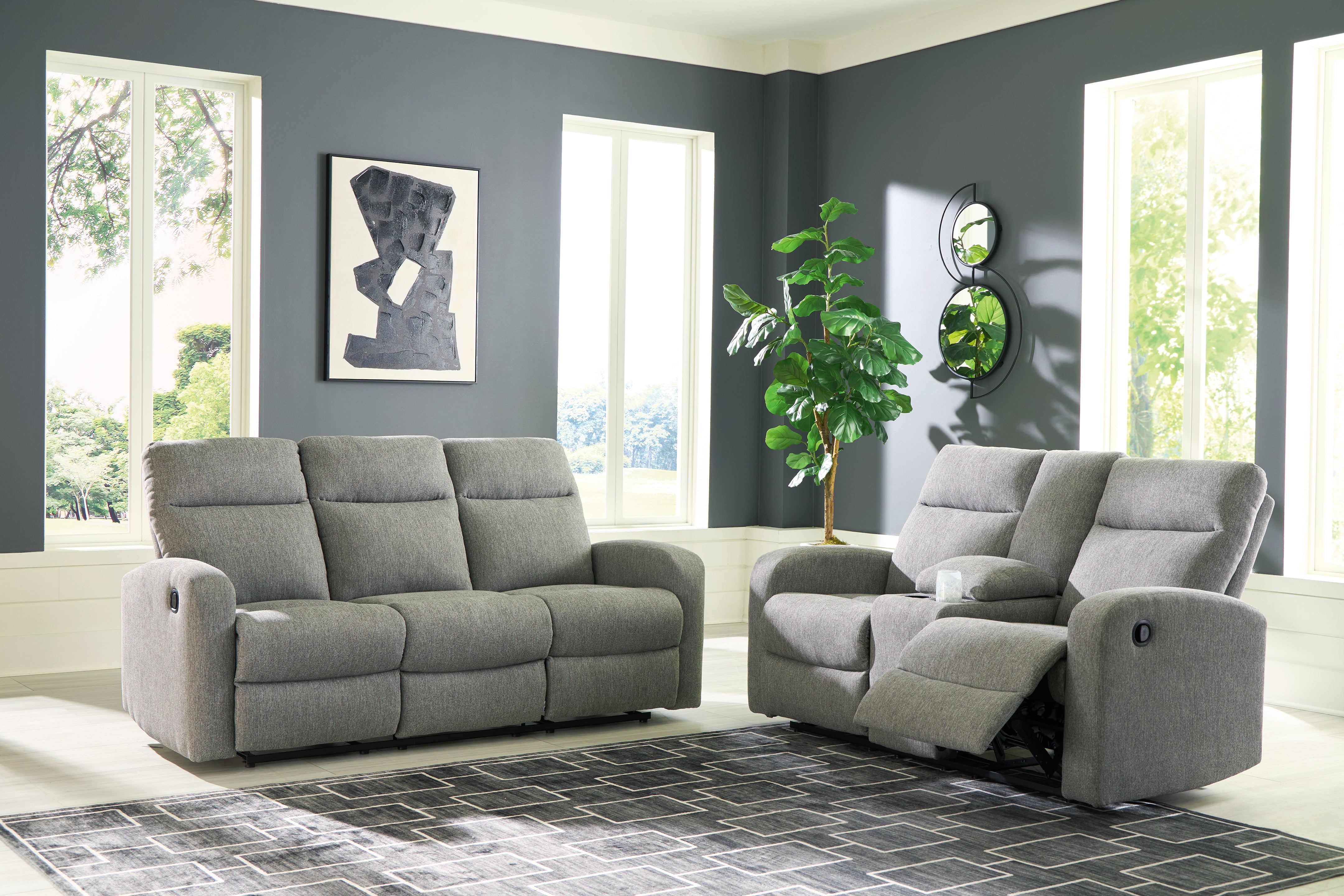 Hoover Furniture Outlet - Ashley Furniture - Gauntlet Reclining Sofa and Loveseat - Reclining Sofa and Loveseat - PC42204U1