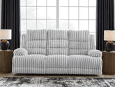 Hoover Furniture Outlet - Ashley Furniture - Rhines Falls Power Reclining Sofa with Drop Down Table - REC PWR Sofa w/Drop Down Table - PC4280499