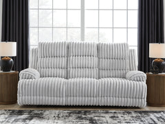 Hoover Furniture Outlet - Ashley Furniture - Rhines Falls Power Reclining Sofa with Drop Down Table - REC PWR Sofa w/Drop Down Table - PC4280499