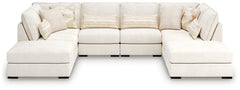 Hoover Furniture Outlet - Ashley Furniture - Donelson Creek 6-Piece Sectional and Ottoman - 6-Piece Sectional and Ottoman / Vanilla - 48002U2