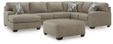 Hoover Furniture Outlet - Ashley Furniture - Newellen 3-Piece Sectional and Oversized Ottoman - 3-Piece Sectional and Oversized Ottoman - 48404U1